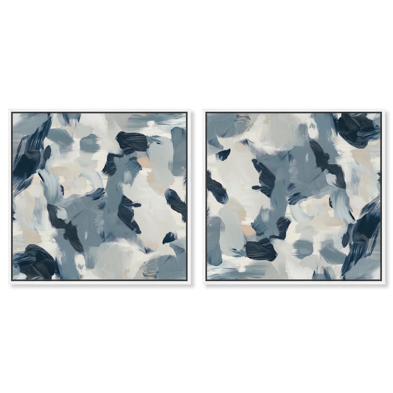 Oneiric Circles III Canvas by Art Remedy - 24" x 36" - Silver