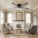 preview thumbnail 4 of 32, Cusp Barn 52/60" Farmhouse 5-Blade Flush Mount Indoor Standard Ceiling Fan with Remote Control and Clear Glass Shade