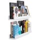 preview thumbnail 4 of 6, Wallniture Denver Wood Wall Bookshelves, Picture Ledge Shelf, White, Set of 2 - White