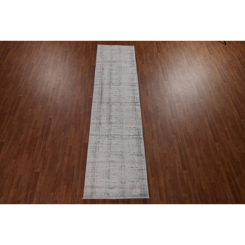 Beige Contemporary Abstract Rug Washable Machine-Made Oriental Printed Carpet