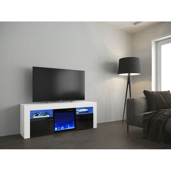 Copper grove store fireplace tv stand