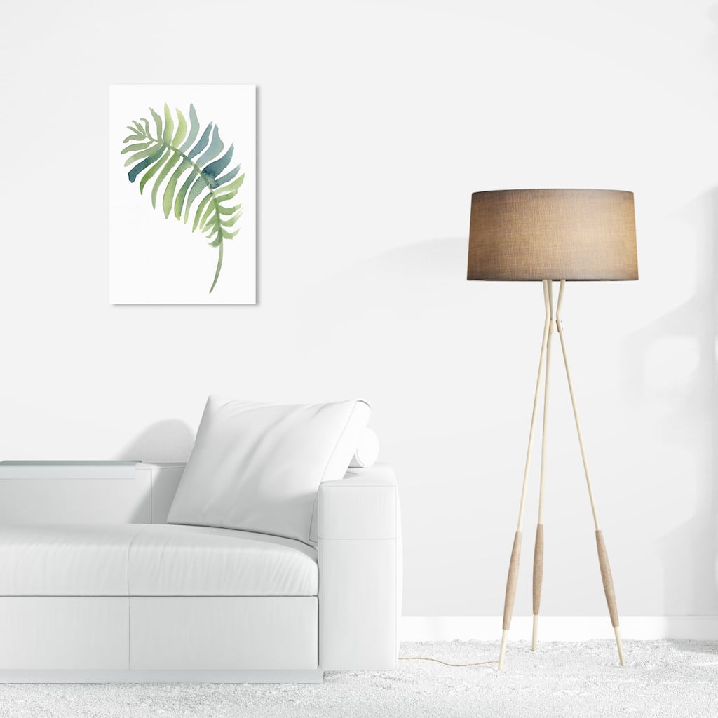 Wynwood Studio Canvas Floral and Botanical Palma Clara Green and Light Green Tropical Wall Art Canvas Print