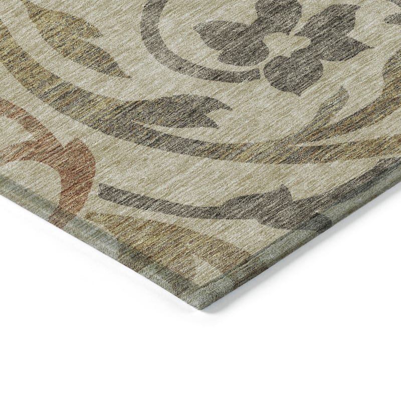 HomeRoots Floral Transitional Rectangle Outdoor Rug