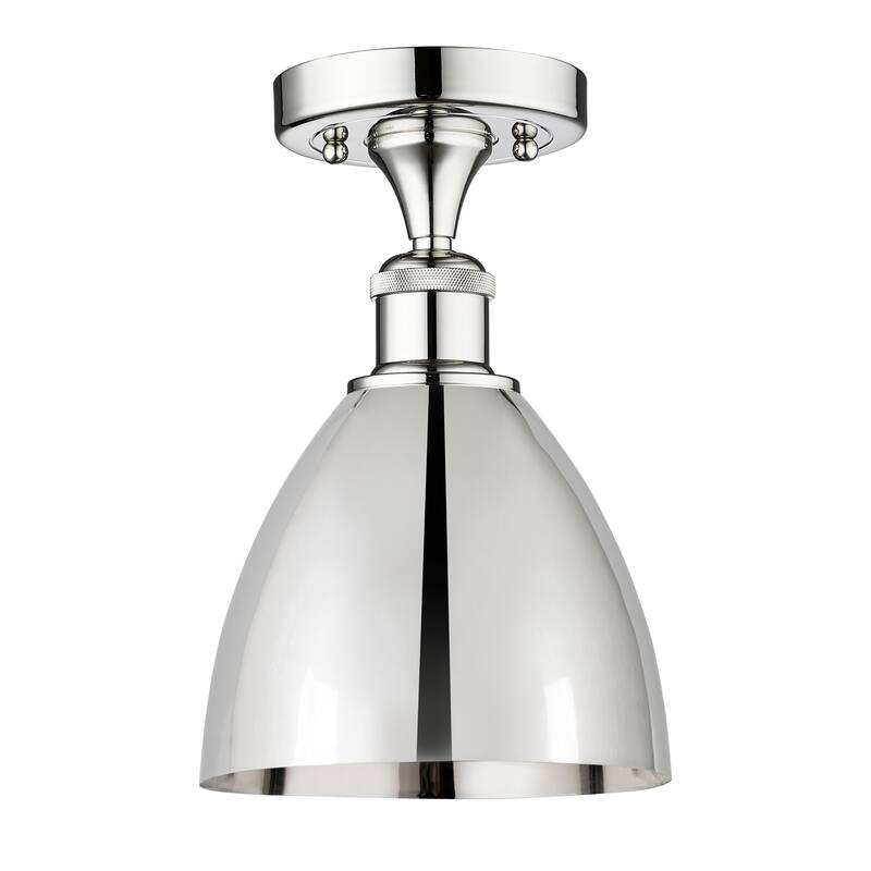 Innovations Lighting Edison Metal Bristol - 1 Light 8" Semi-Flush Mount. - Polished Chrome