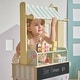 preview thumbnail 5 of 11, Teamson Kids Ice Cream Pretend Play Stand with Chalkboard Menu, Fridge Storage, and 33 Play Food Accessories for Toddlers - Mint