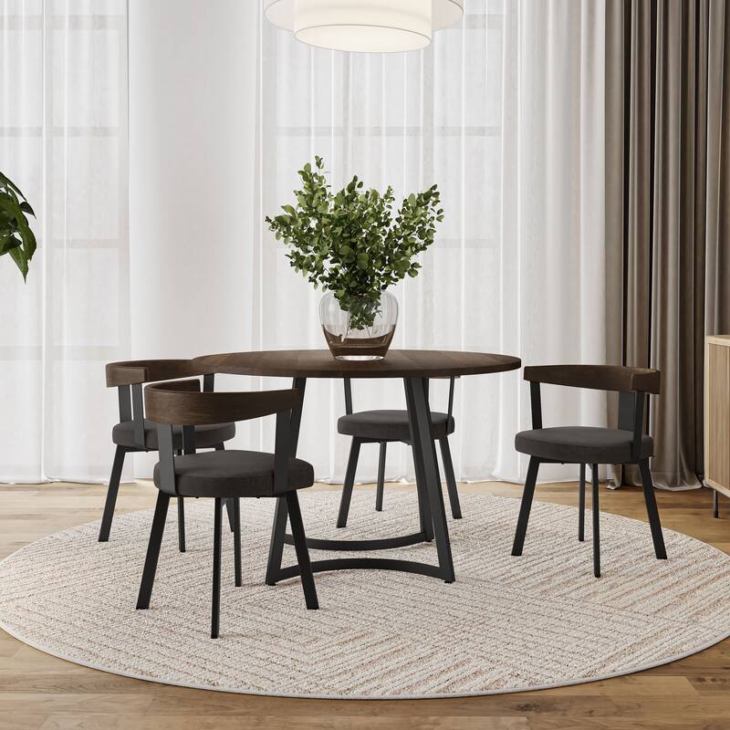 Amisco Joelle Table and Lars Chairs 5 Piece Dining Set