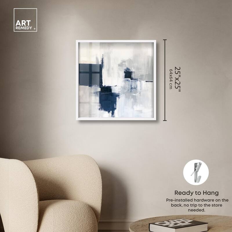 Porcelain Blue on White I Shadowbox by Art Remedy