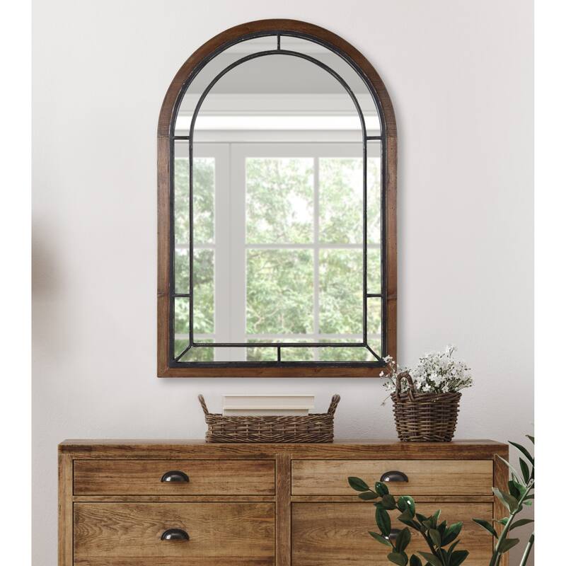 Kate and Laurel Audubon Framed Arch Mirror - 24x36
