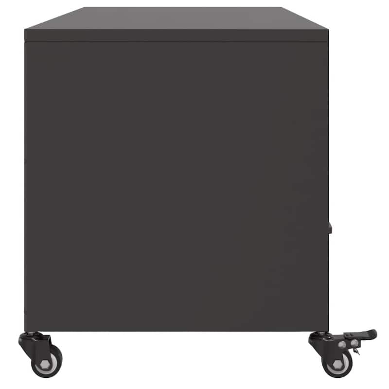 vidaXL TV Stand Entertainment Center Sideboard Media unit Cold-rolled Steel - 15.4 x 39.6 x 17.1