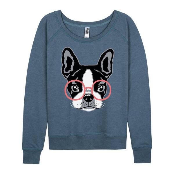 Shop French Bulldog With Glasses Women S Plus Slouchy