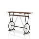 preview thumbnail 7 of 13, Furniture of America Lodz Rustic Metal 47-inch Open Shelf Bar Table