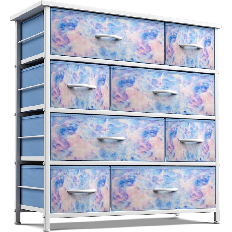 Dresser w/ 8 Drawers Furniture Storage & Night Stand Table for Bedroom