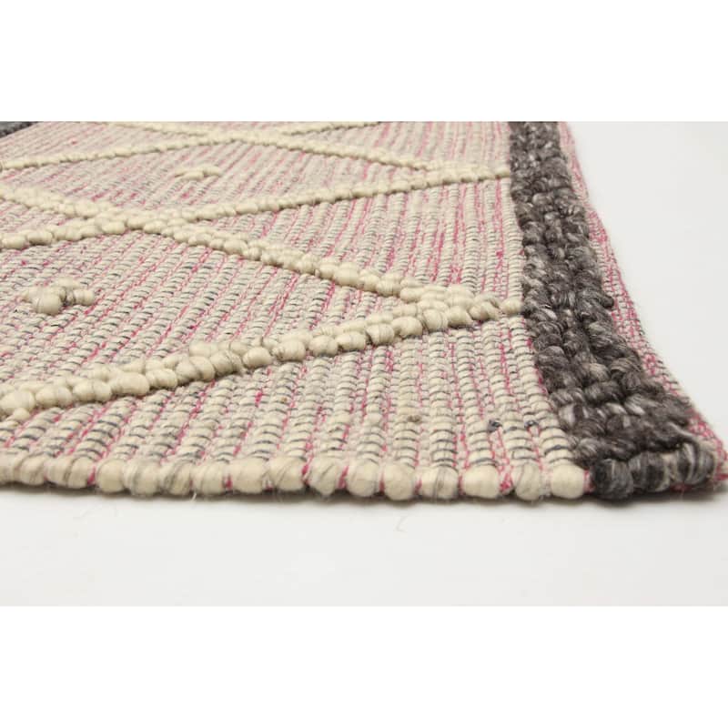 ECARPETGALLERY Braid weave Sienna Cream Wool Rug - 6'1 x 9'4