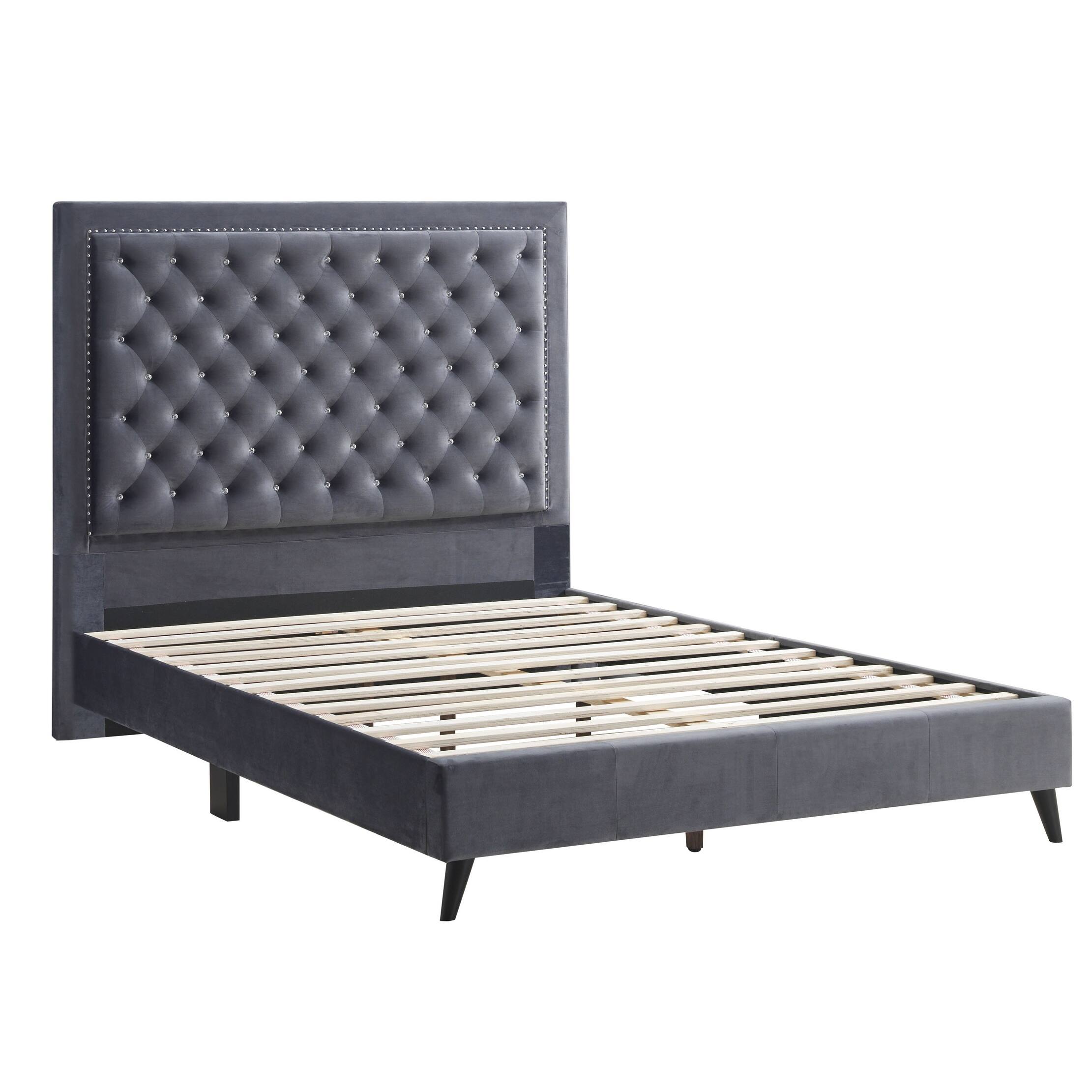 Alba Gray Full Panel Bed - Bed Bath & Beyond - 33993422