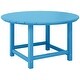 preview thumbnail 15 of 180, Polytrends Laguna Kids Outdoor 38" Round Poly Dining Table for Children Pacific Blue