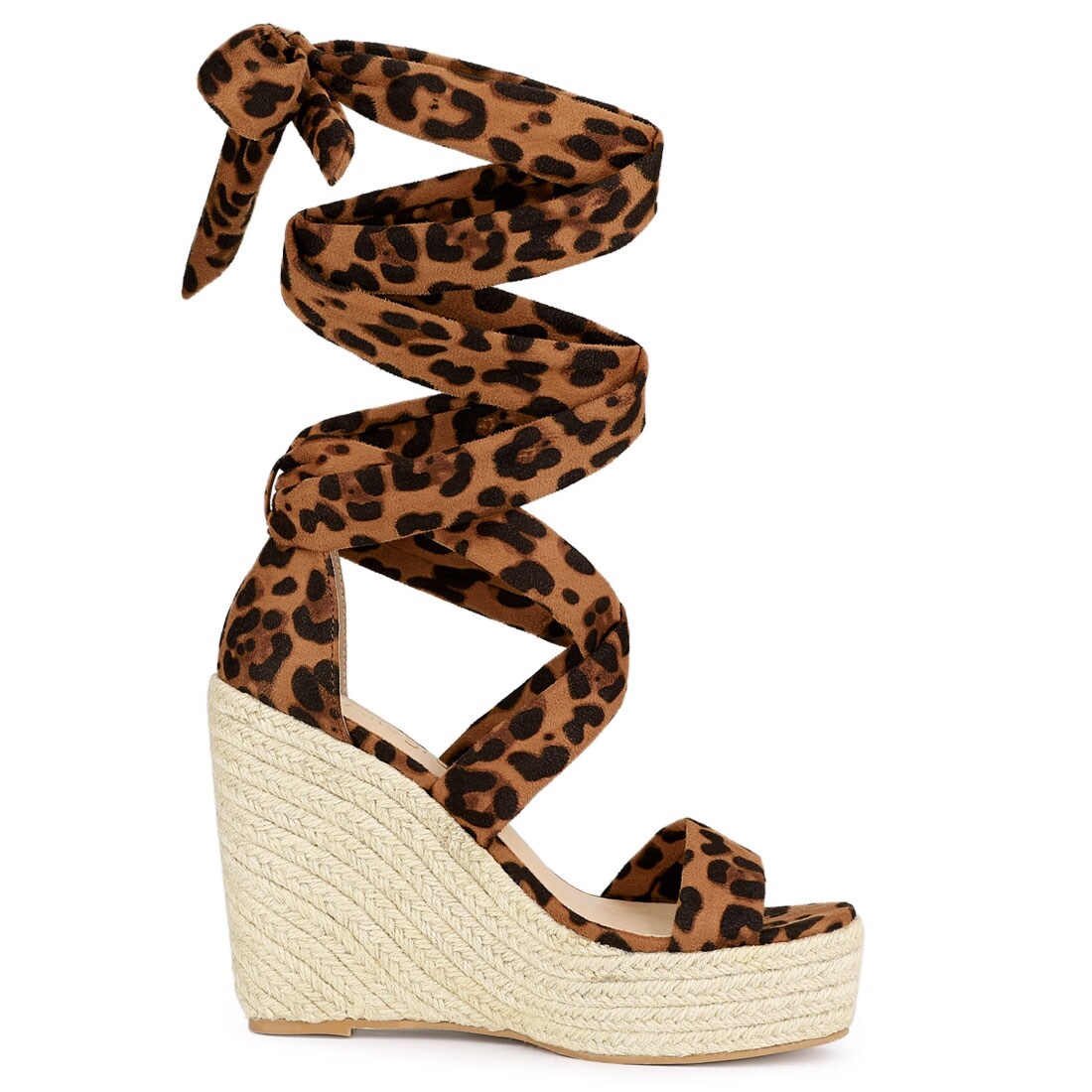 leopard wedge platform sandals