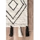 preview thumbnail 5 of 18, Nuloom Handmade Plush Boho Tribal Diamond Tassel Shag Rug