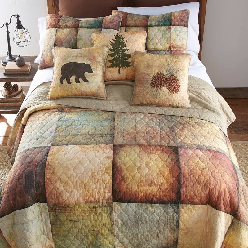 Donna Sharp Wood Patch Star Decorative Pillow