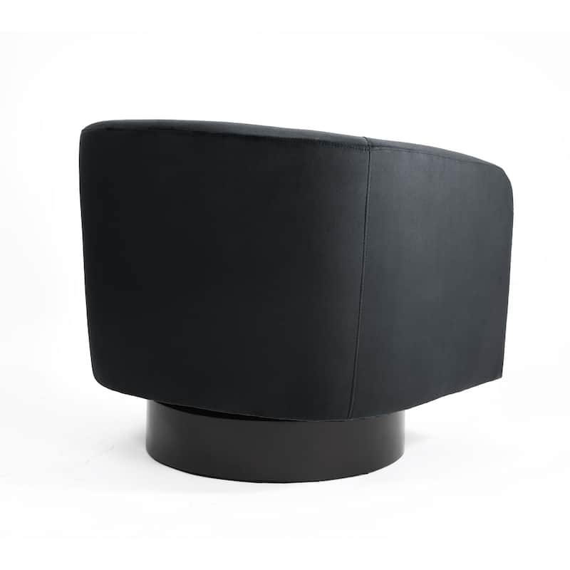 UIXE 360° Swivel Barrel Accent Chair Velvet Armchair For Living Room