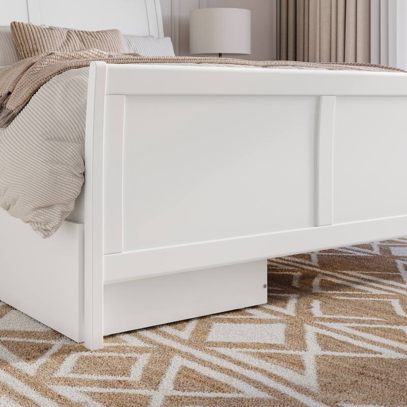 AFI Portland Platform Bed with Matching Footboard & Storage Drawers