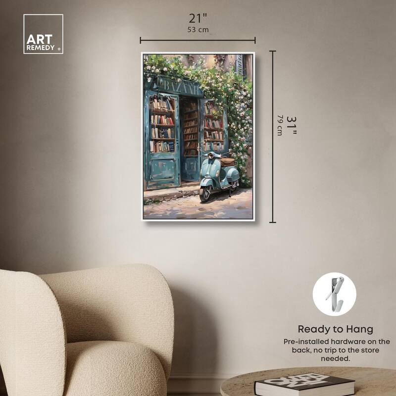 Quaint Bookstore Canvas by Art Remedy