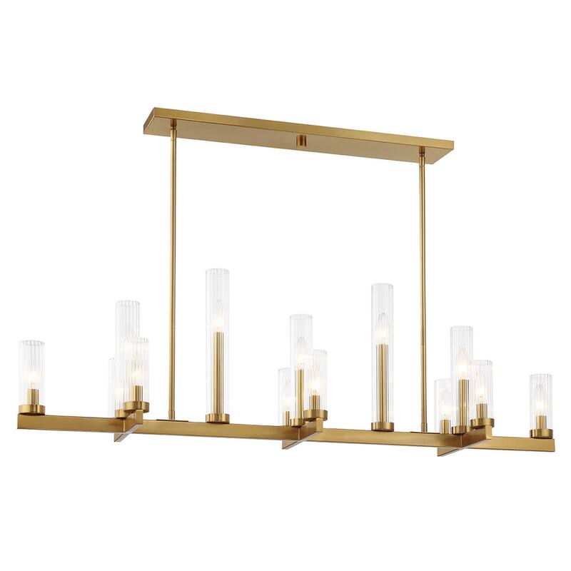 Savoy House 1-2636-13 Carina 13 Light 48" Wide Pillar Candle Linear - Warm Brass