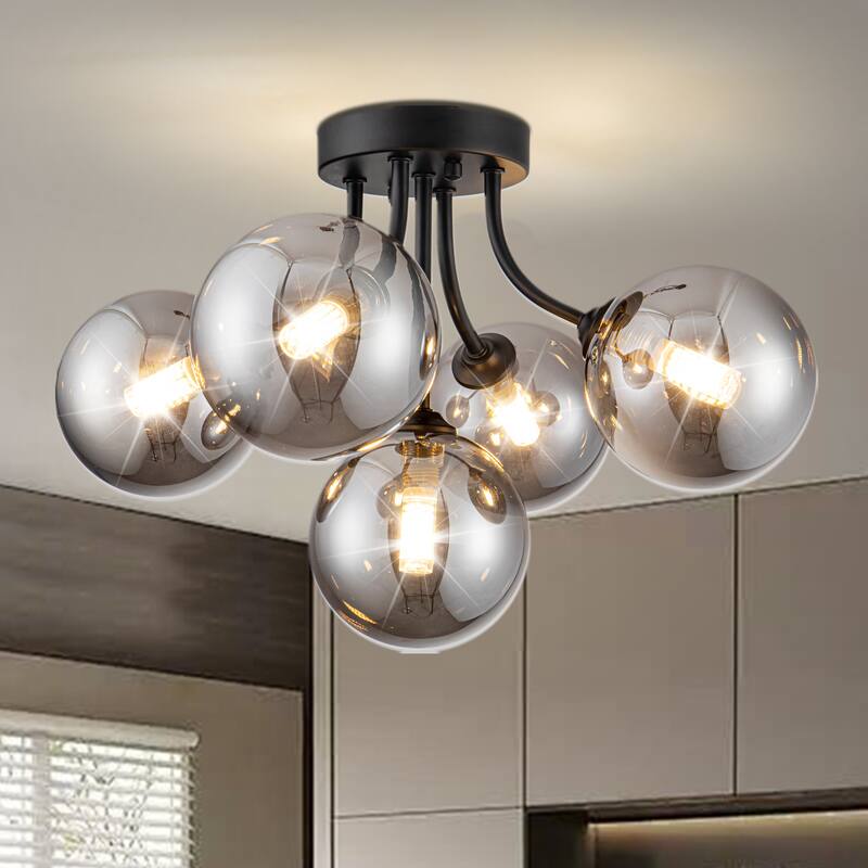 5-Light Sputnik Ceiling Light Fixture with G9 Base