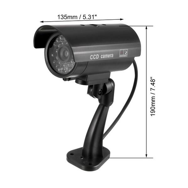 Fake Security Camera Dummy CCTV Cameras w LED Light for Home Security
