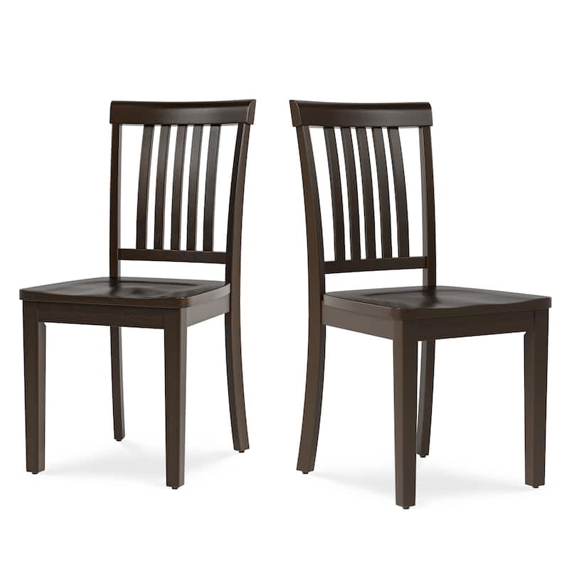 RENEWLINE Set of 2 Spindle High-Back Dining Chairs， Elegant and Comfortable Seating for Dining Rooms - Dark Brown
