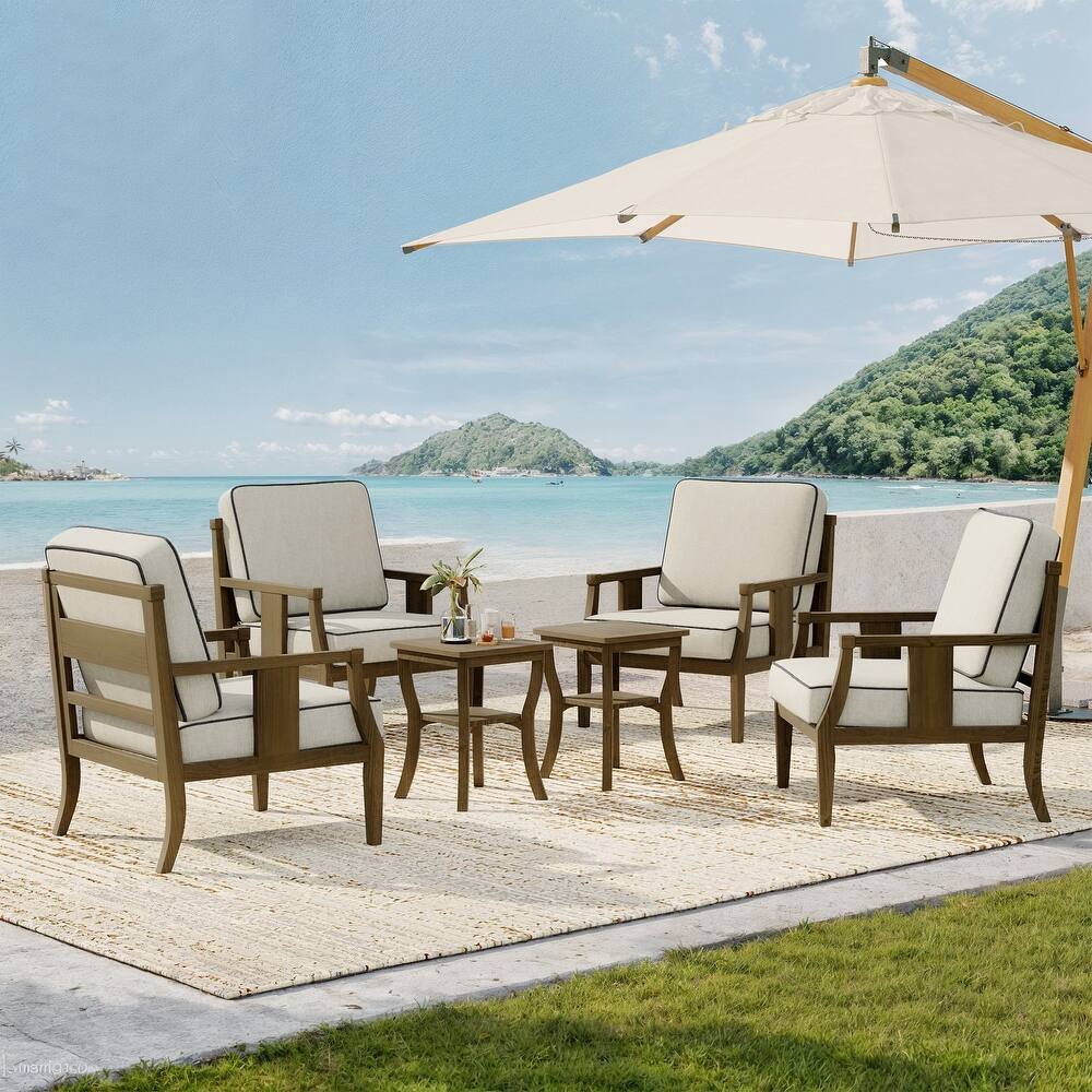 Patio Conversation Sets with Side Table(Set of 6)