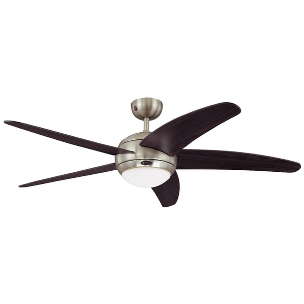 Westinghouse 7255700 Bendan 52" 5 Blade Hanging Indoor Ceiling Fan with Reversible Motor, Blades, Light Kit, Remote, and Down