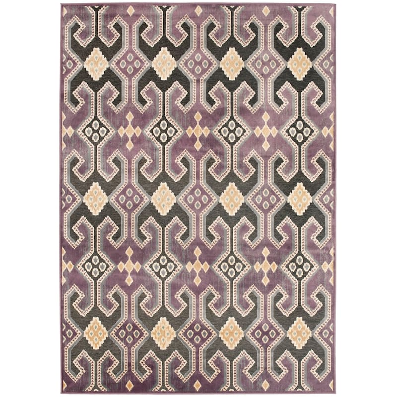 SAFAVIEH Paradise Wintrud Modern Viscose Rug - 4' x 5'7" - Purple/Multi - Rectangle