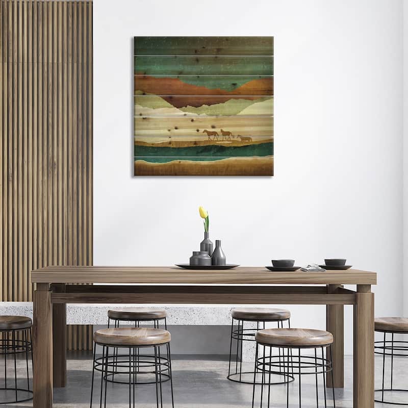 Stary Range Print On Wood by SpaceFrog Designs - Multi-Color