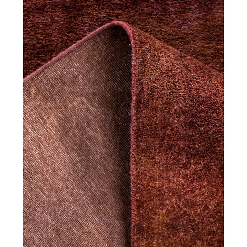 Overdyed One-of-a-Kind Hand-Knotted Runner Rug - Pink - 2' 6" x 11' 10"
