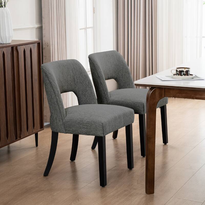 Set of 2/4/6 Modern Fabric Upholstered Dining Room Chair Kitchen Chairs with Wood legs