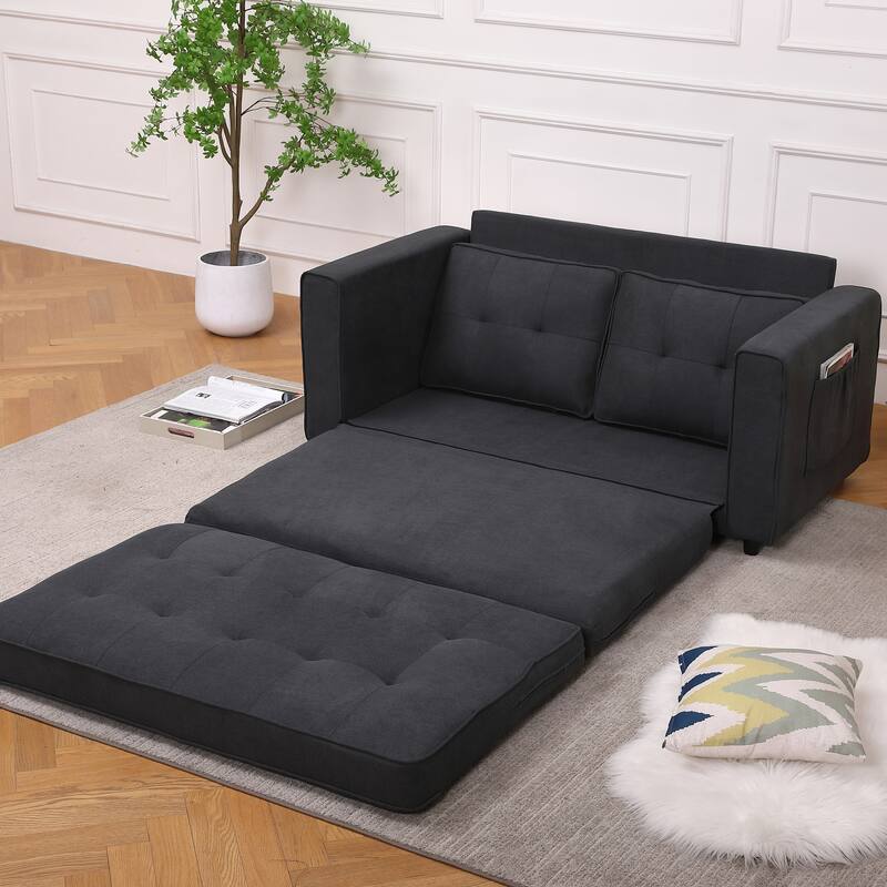 3in1 Upholstered Futon Sofa Convertible Floor Sleeper Sofa Bed Bed