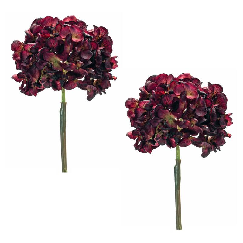 Artificial Hydrangea Floral Stem Spray - 22.75" - Set of 2