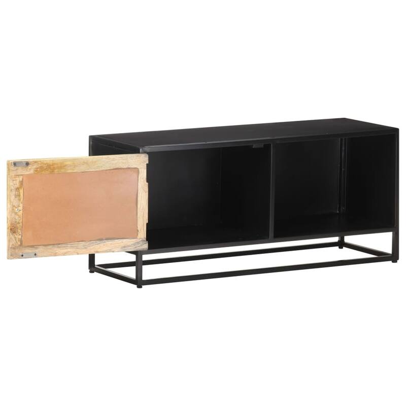 vidaXL TV Stand 35.4"x11.8"x15.7" Rough Mango Wood - 35.4" x 11.8" x 15.7"