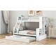 preview thumbnail 4 of 10, Pine Wood Twin over Full Bunk Bed with Trundle
