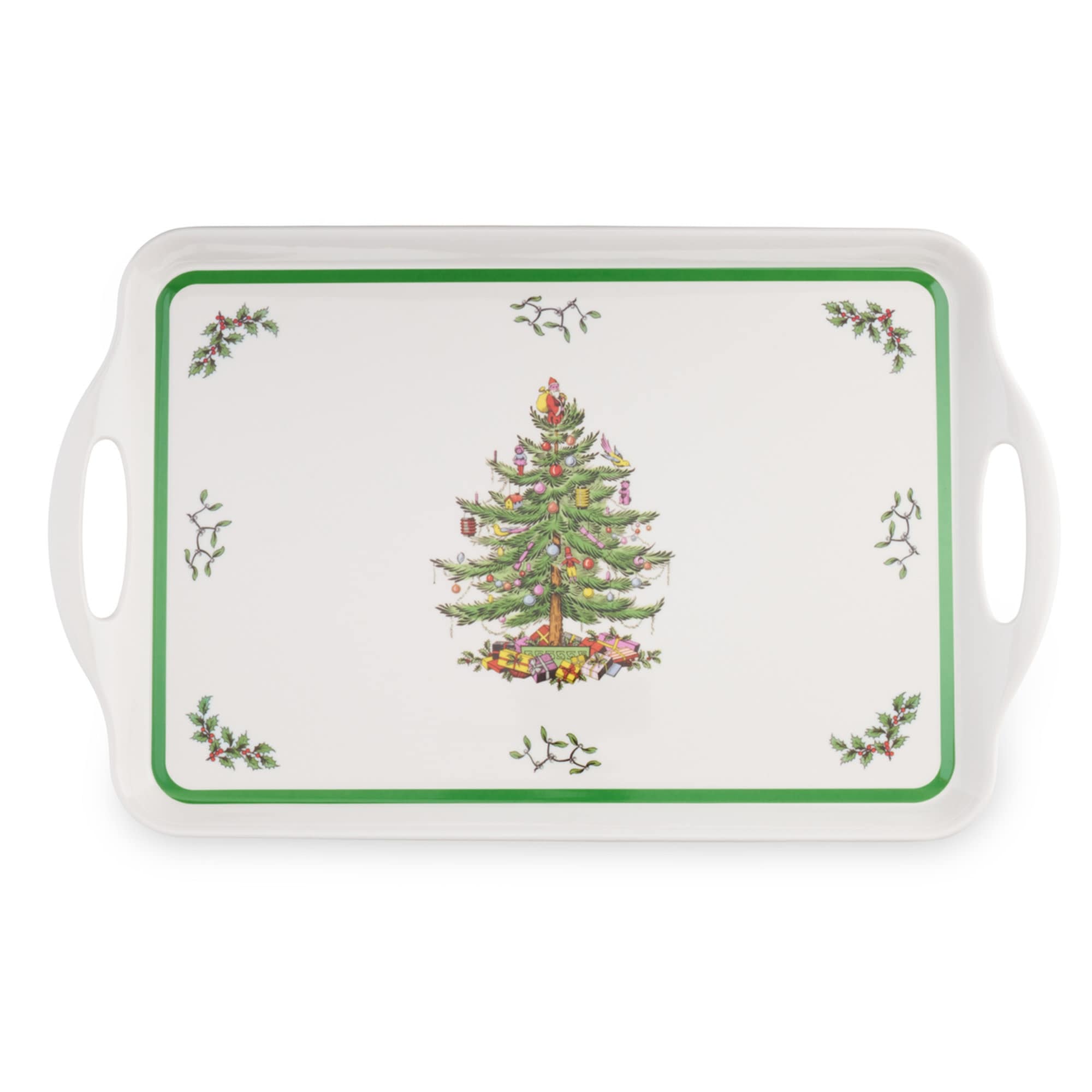 Spode Melamine Serving Tray Rectangular Durable Platter Exclusive Art Print - 18.9" L x 11.6" W