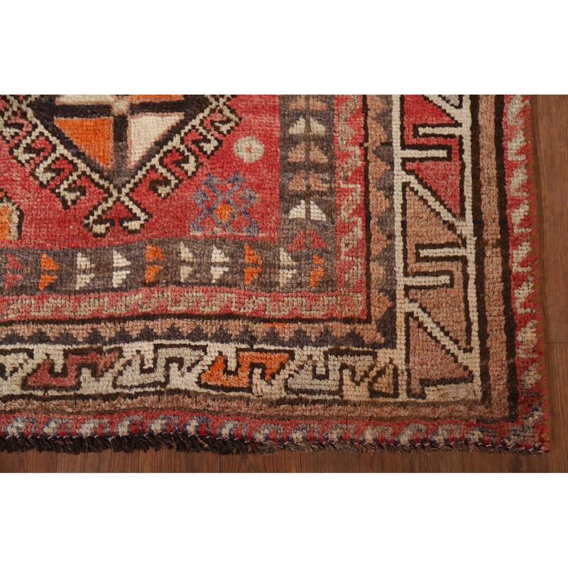 Hand Knotted Oriental 100% Wool Carpet Traditional Tribal Red Lori Area Rug - 7' 6'' X 3' 11''