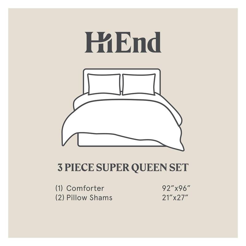 Indigo Hill by HiEnd Accents Estelle Velvet Solid Fluffy Bedding 3 Piece Comforter with Pillow Shams