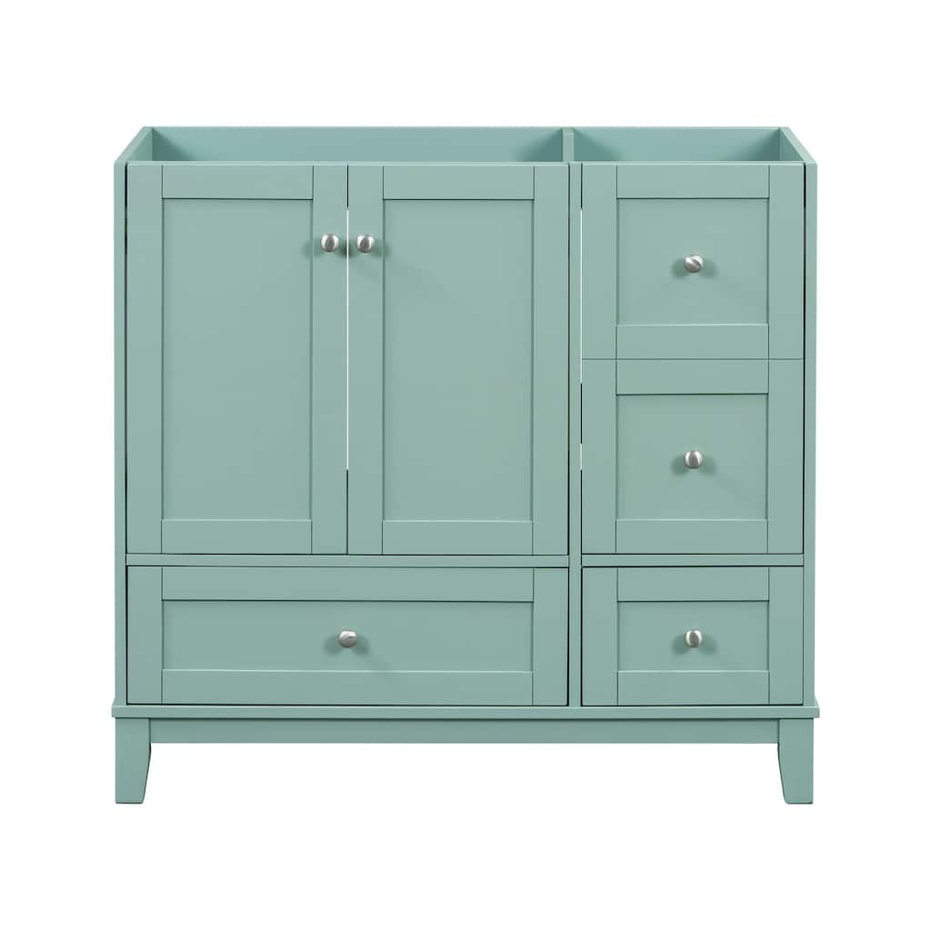 GDFStudio - Gill Wood 36" Shaker-style Design Bathroom Vanity with 3 Drawers