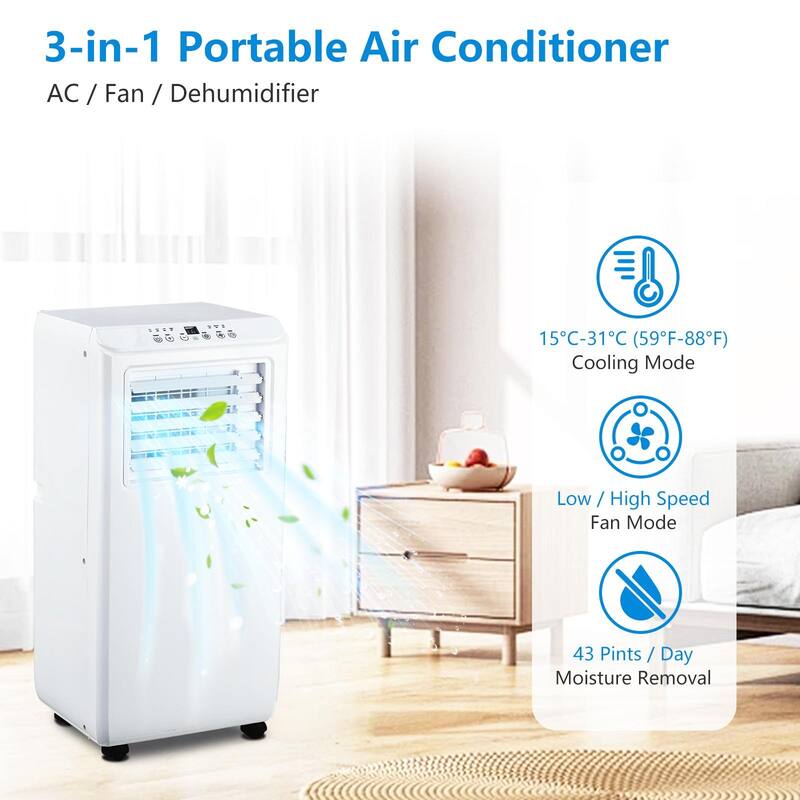 Portable Air Conditioner , 3-IN-1 Quiet Portable AC Unit with Remote Control