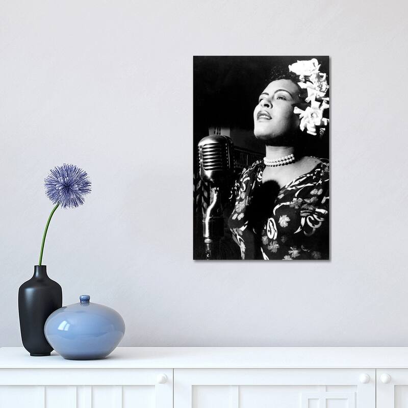 iCanvas "Jazz and blues Singer Billie Holiday in the 1940s " by Rue Des Archives Canvas Print - 18x12x1.5