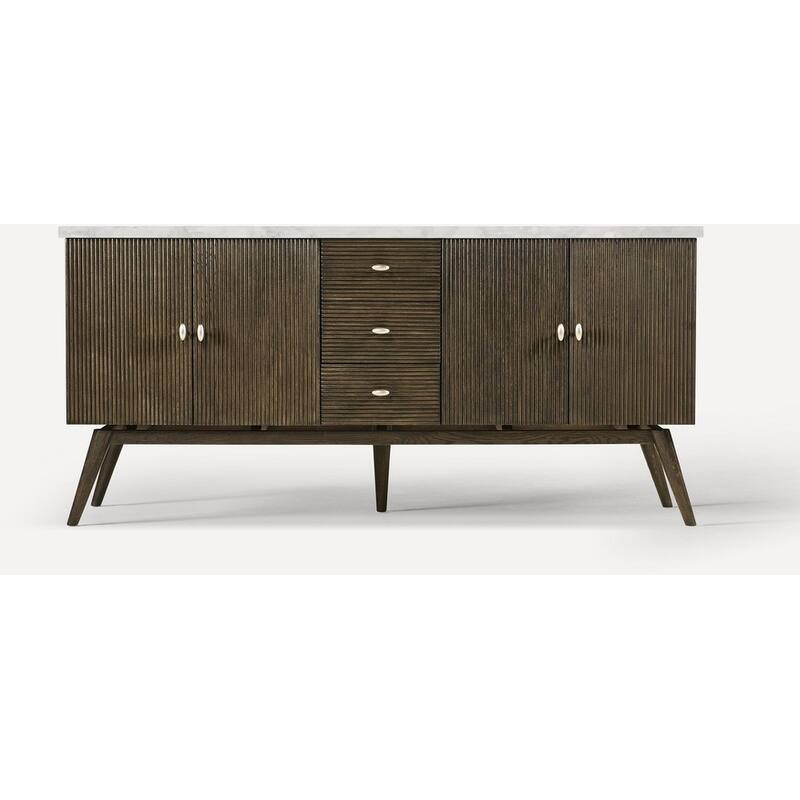 Robern CVWY72 Craft Series 72" Double Free Standing Vanity Cabinet - Brushed Pewter - Pewter Finish