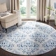 preview thumbnail 1 of 11, SAFAVIEH Brentwood Victorine Traditional Oriental Rug 6'7" Round - Cream/Blue - Round