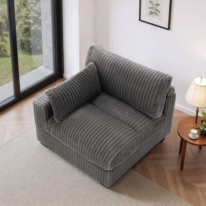 Plush Faux Fur Accent Sofa Chair