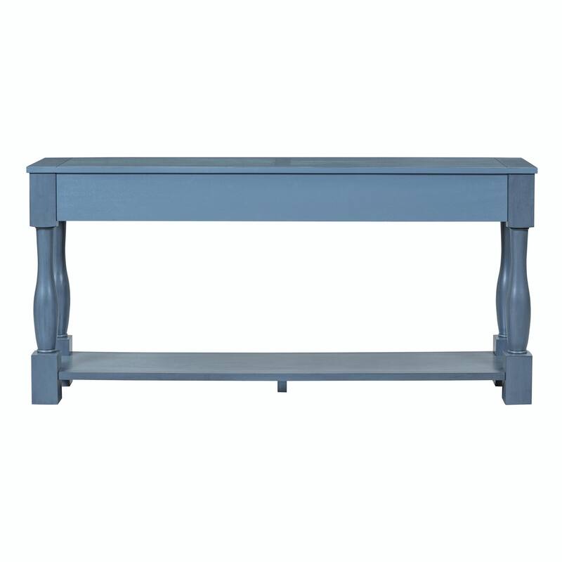 63" Console Table with Drawers and Shelf