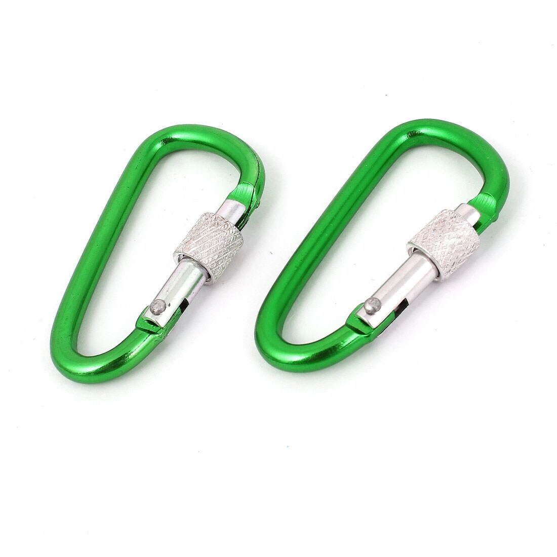 12 Pack D-Shape Black Steel Carabiners – Mini Spring Clip Hooks – Keychain Camping – US Seller